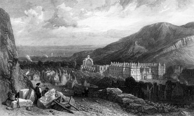 Holyrood depuis Calton-Hill, gravé par William Miller, 1842 - Clarkson Frederick Stanfield