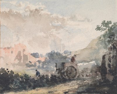 Paysage avec charrette - William Collins