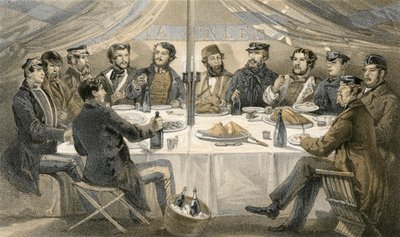 Un dîner de Noël sur les hauteurs avant Sébastopol - William Crimea Simpson
