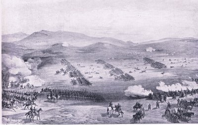 Balaclava, 25 octobre 1854 : La charge de la brigade légère, illustration de British Battles on Land and Sea, 1915 - William Crimea Simpson