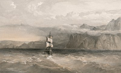 Cap Aiya, vue vers le nord en direction de Balaklava - William Crimea Simpson