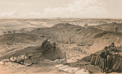 Fossé du Malakoff, Batterie Gervais, et arrière du Redan - William Crimea Simpson