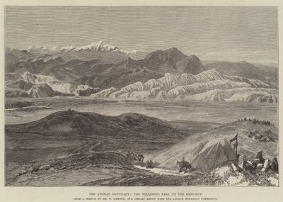 La frontière afghane, le col de Nialsheni, sur le Heri-Rud - William Crimea Simpson