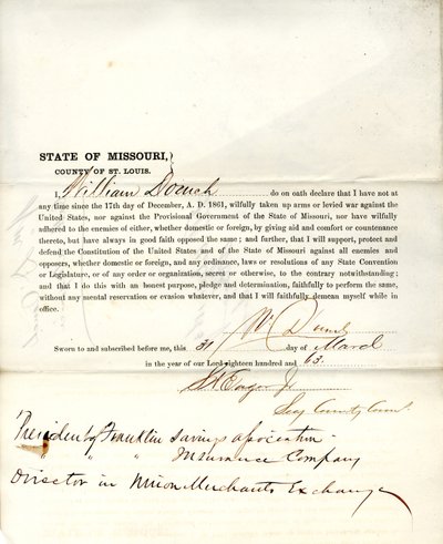 Serment de loyauté de William D