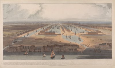 Vue sur les docks de West India - William Daniell