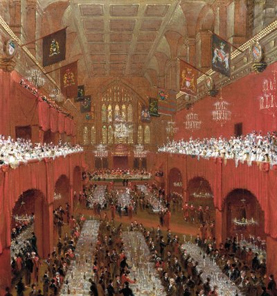 Banquet au Guildhall, Londres - William Daniell