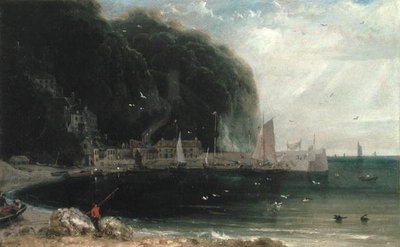 Clovelly dans le canal de Bristol, vers 1813 - William Daniell