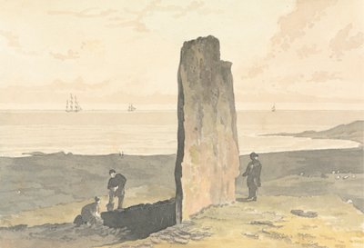 Pierre druidique à Strather, près de Barvas, île de Lewis - William Daniell