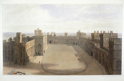Vue sur la cour intérieure à Windsor, vers 1825-1830 - William Daniell