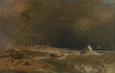 Madras, ou Fort St. George, dans la baie du Bengale -- Une rafale qui passe - William Daniell