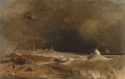 Madras, ou Fort St. George, dans la baie du Bengale -- Une rafale qui passe - William Daniell