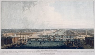 Projet de pont de Londres, Londres, 1802 - William Daniell