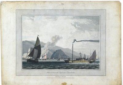 Bateau à vapeur sur la Clyde près de Dumbarton - William Daniell