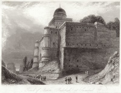 Tombe de Baber à Sumbul Babur - William Daniell