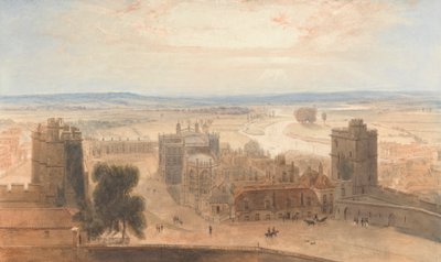 Vue depuis la Tour Ronde, Château de Windsor - William Daniell