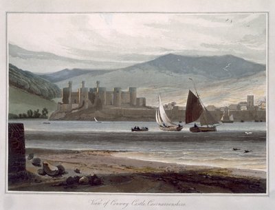 Vue du château de Conway, Caernarvonshire, de 