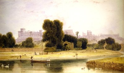 Château de Windsor depuis Eton, Berkshire - William Daniell