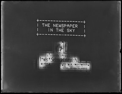 Enseigne lumineuse pour la publicité et enseigne éclairée pour Selznick Enterprises, New York, janvier 1917 - William Davis Hassler