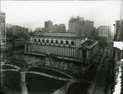 Bibliothèque publique de New York et Bryant Park, c.1910-21 - William Davis Hassler
