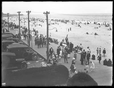 Vue de la promenade et de la plage depuis l