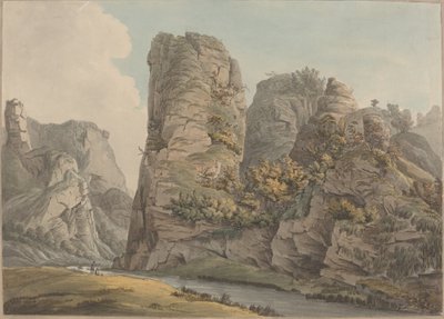 Un rocher singulier à Dove-Dale nommé le Pickerell - William Day
