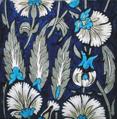 Carreau avec motif floral - William de Morgan