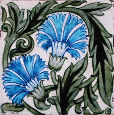Carreau avec motif floral - William de Morgan
