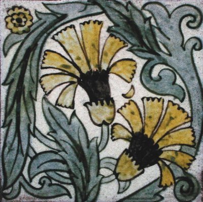 Carreau avec motif floral - William de Morgan