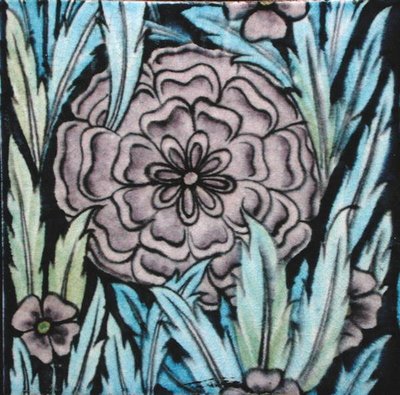 Carreau avec motif floral - William de Morgan