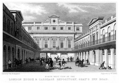 Dépôt de chevaux et de voitures de Londres, Grays Inn Road - William Deeble