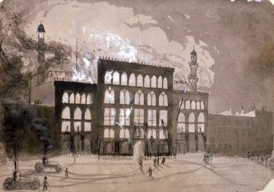 Incendie au théâtre Alhambra, Leicester Square, Londres, 1882-1883 - William Dickes