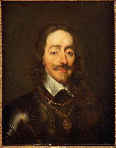 Portrait du roi Charles Ier en armure et le collier de l