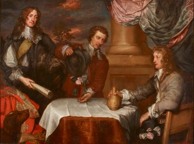 Portrait du Prince Rupert, Colonel William Legge et Colonel John Russell, 1645-1646 - William Dobson