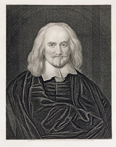 Portrait de Thomas Hobbes (1588-1679) gravé par James Posselwhite (1798-1884) pub. par William Mackenzie - William Dobson
