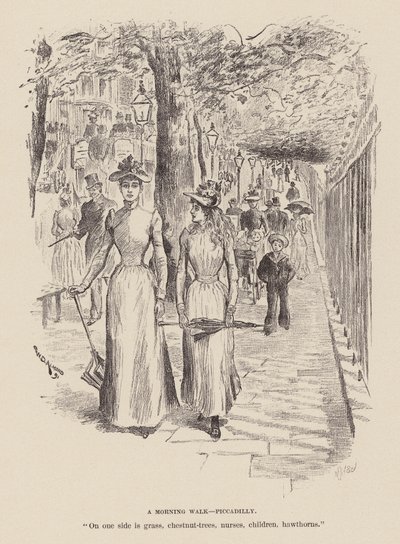 Une promenade matinale, Piccadilly - William Douglas Almond