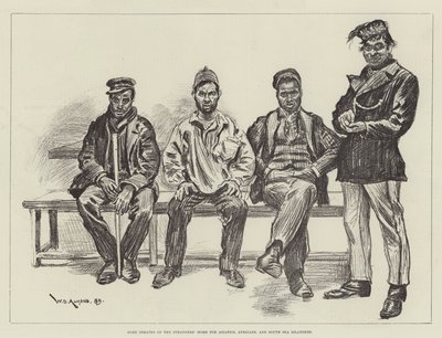 Quelques résidents de la maison des étrangers pour Asiatiques, Africains et insulaires du Pacifique - William Douglas Almond