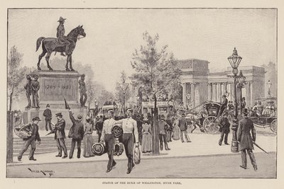 Statue du duc de Wellington, Hyde Park (gravure) - William Douglas Almond