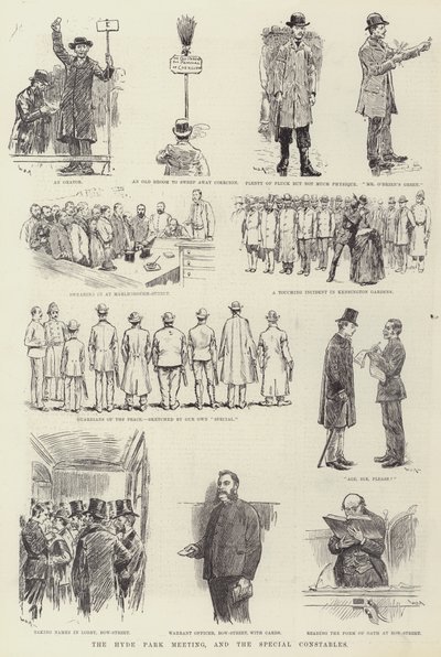 La réunion de Hyde Park et les constables spéciaux - William Douglas Almond