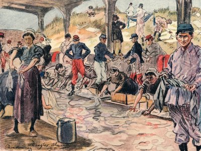 Lavage pour les soldats, Douarnenez, 1915 - William Douglas Almond