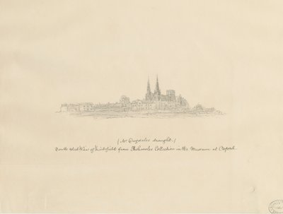 Cathédrale de Lichfield - Vue sud-ouest - William Dugdale