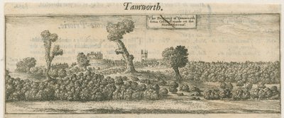 Tamworth - Panorama : gravure sur cuivre, nd [XVIIe siècle] - William Dugdale