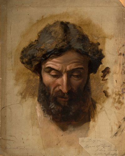 Générosité : Le roi Arthur, désarçonné, est épargné par son adversaire - William Dyce