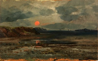 Lever de soleil sur les eaux de pêche--Maine, vers 1880 - William E. Norton