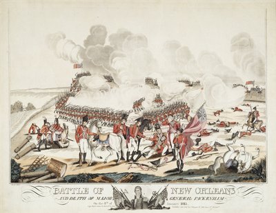 Bataille de la Nouvelle-Orléans et mort du major général Packenham - William Edward (after) West