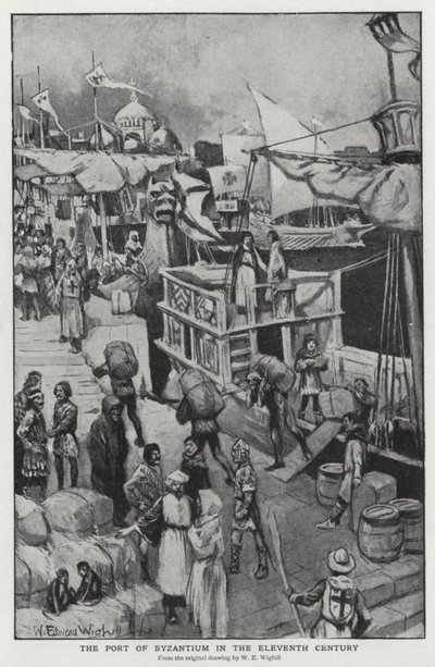 Le port de Byzance au XIe siècle - William Edward (after) Wigfull