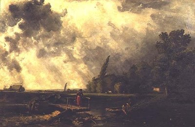 Scène sur les rives de la Medway - Un jour de tempête - William Edward Dighton