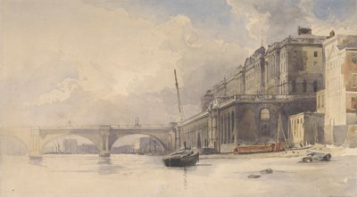 Somerset House et Waterloo Bridge - William Edward Dighton