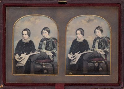 Portrait de deux garçons, années 1850 (photo) - William Edward Kilburn