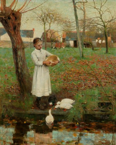 Nourrir les canards - William Edward Stott