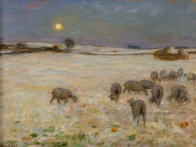 Moutons dans la neige - William Edward Stott